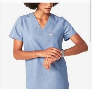 Heather Indigo Figs Scrubs Set